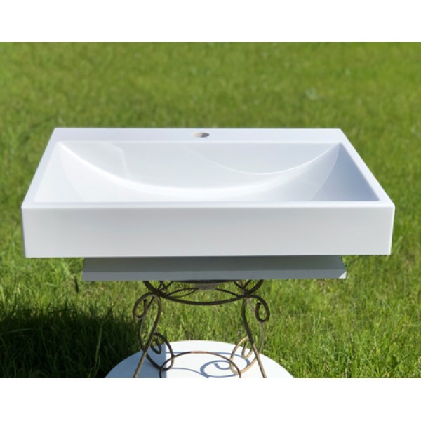 Умивальник накладний 600 х 415 мм білий Snail 148A100