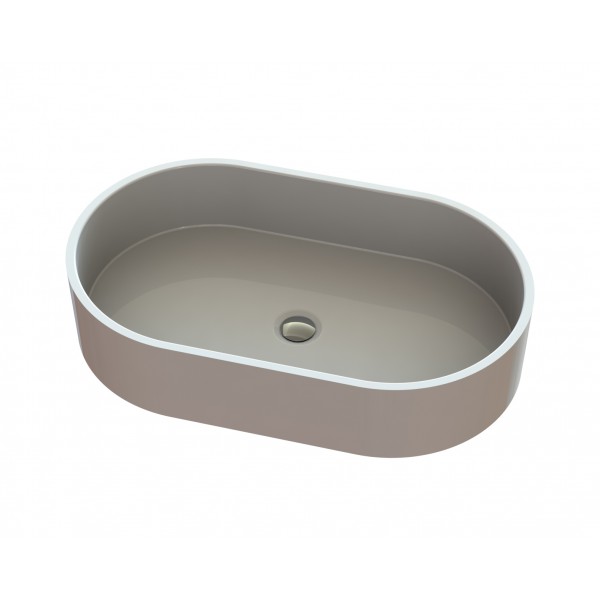 Умивальник накладний 600 х 360 мм білий Snail 172A100