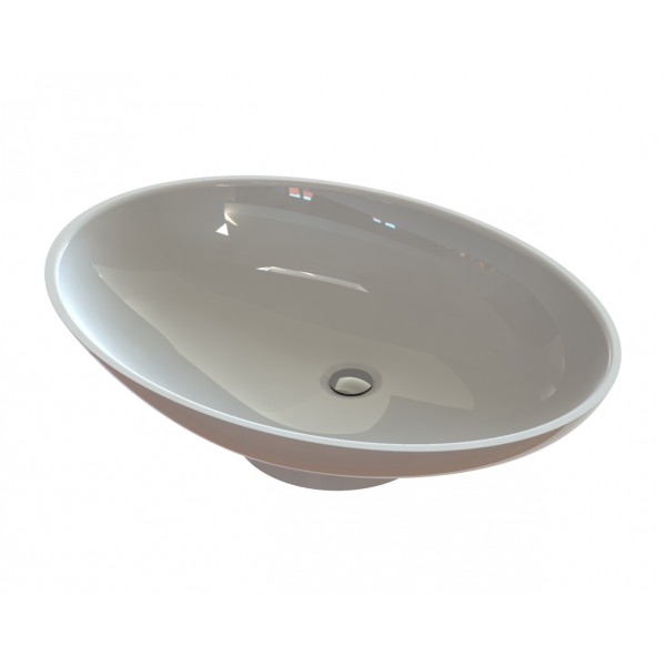 Умывальник накладной 630 х 445 мм белый Snail 103A100