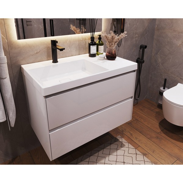 Умивальник накладний 795*495 мм білий Snail 181A100