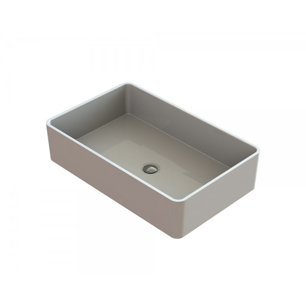 Умивальник накладний 600 х 380 мм білий Snail 171A100