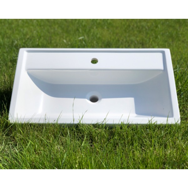 Умивальник накладний 740 х 420 мм білий Snail 106A100