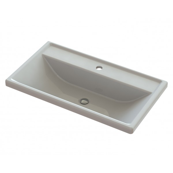 Умивальник накладний 740 х 420 мм білий Snail 106A100