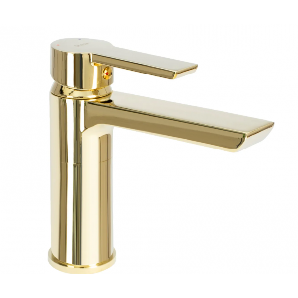 Змішувач для раковини REA ARGUS GOLD золотий низький