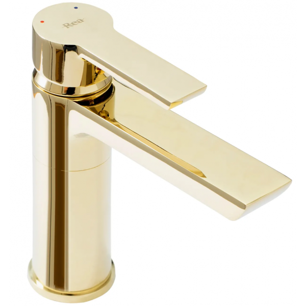 Змішувач для раковини REA ARGUS GOLD золотий низький