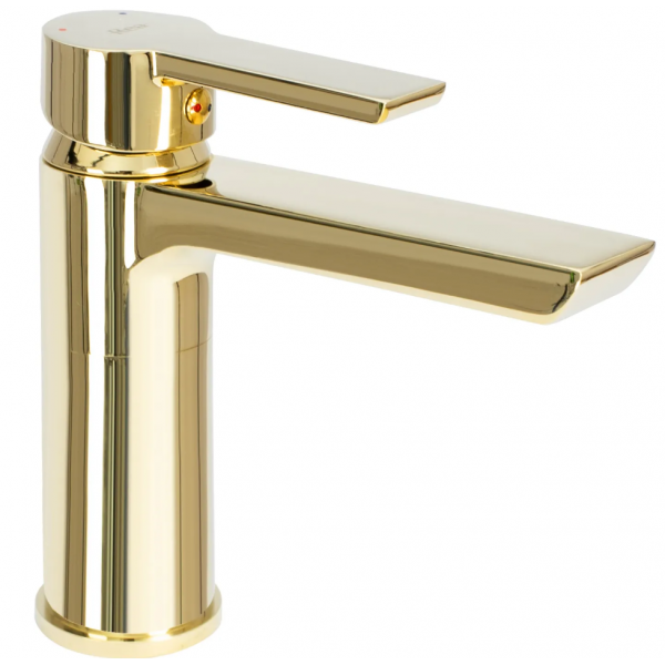 Змішувач для раковини REA ARGUS GOLD золотий низький