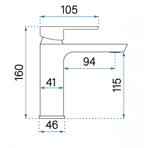 Змішувач для раковини REA ARGUS GOLD золотий низький