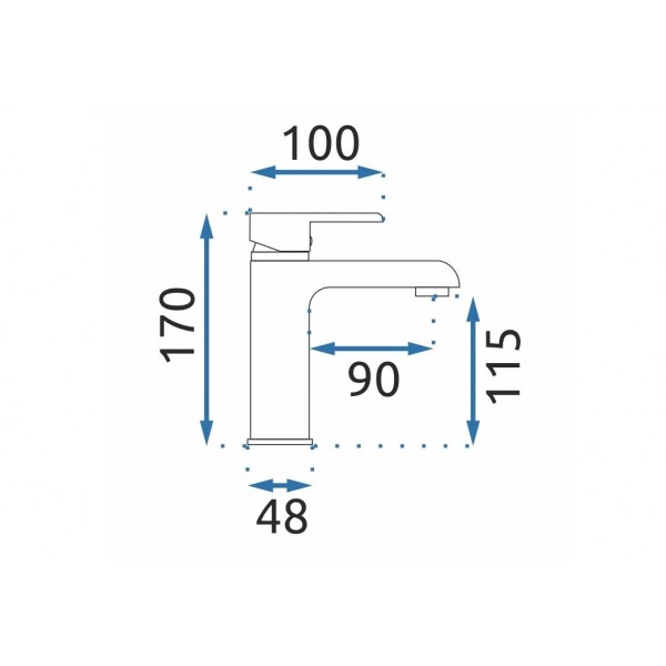 Змішувач для раковини REA BLOOM BLACK GOLD чорний/золото низький