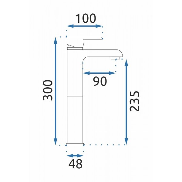 Змішувач для раковини REA BLOOM BLACK GOLD чорний/золото високий