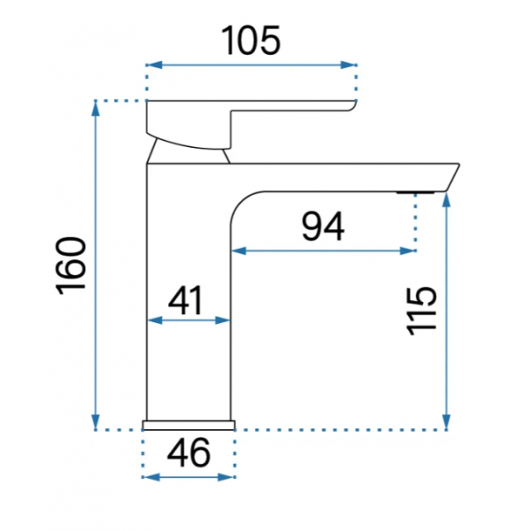 Змішувач для раковини REA ARGUS CHROME хром низький