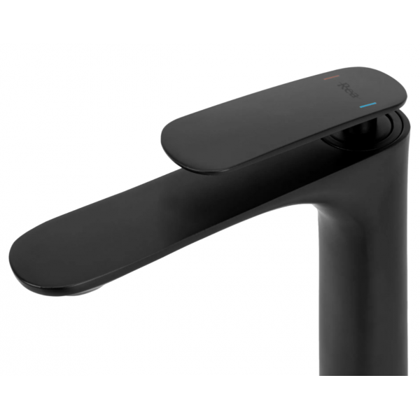 Смеситель для раковины (умывальника) REA BERG BLACK черный низкий