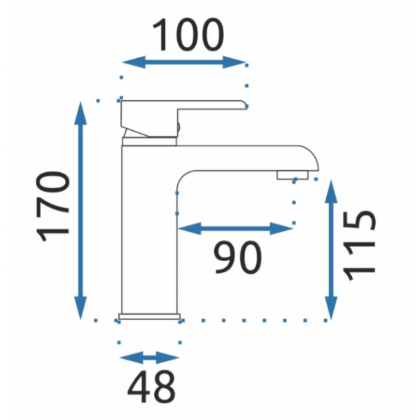 Змішувач для раковини REA BLOOM GOLD золото низький