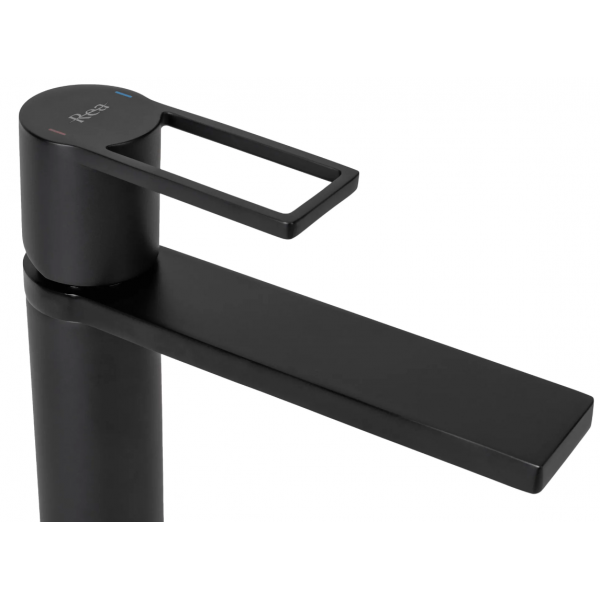 Змішувач для раковини REA FLIP BLACK чорний низький