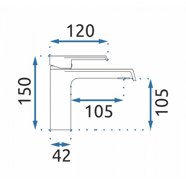 Змішувач для раковини REA HASS BRUSHED GOLD низький
