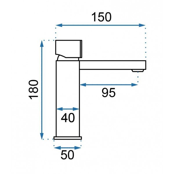 Змішувач для раковини REA ICON BLACK L.GOLD чорний низький