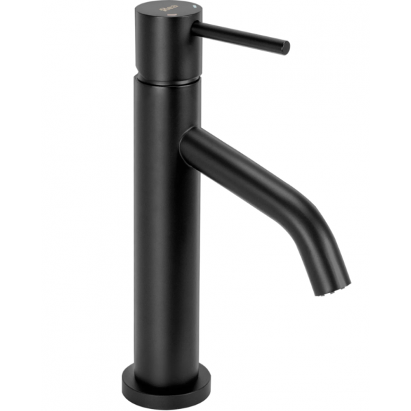 Смеситель для раковины (умывальника) REA LEVEL BLACK черный низкий