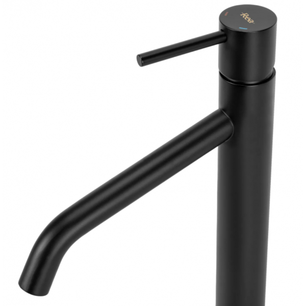 Смеситель для раковины (умывальника) REA LEVEL BLACK черный низкий