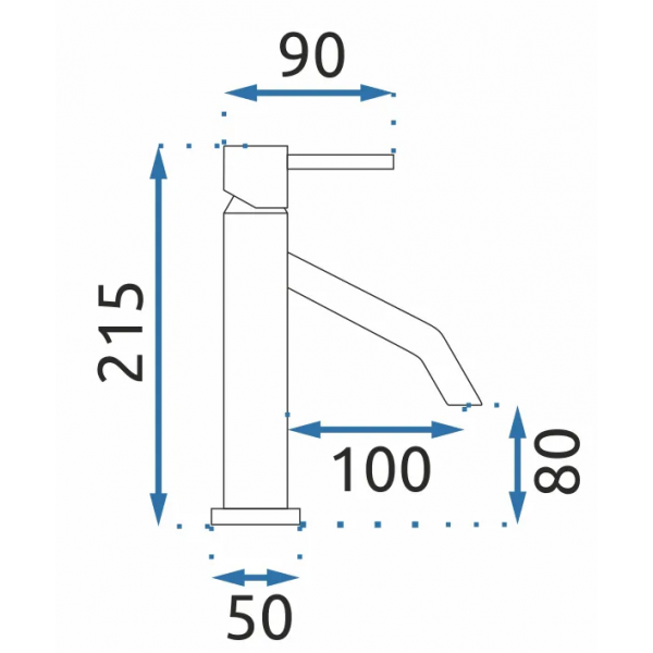 Смеситель для раковины (умывальника) REA LEVEL BLACK черный низкий
