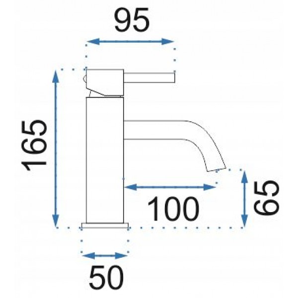 Змішувач для раковини REA LUNGO ART L.GOLD золотий низький