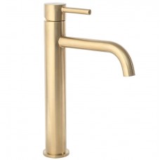 Змішувач для раковини REA LUNGO BRUSHED GOLD високий