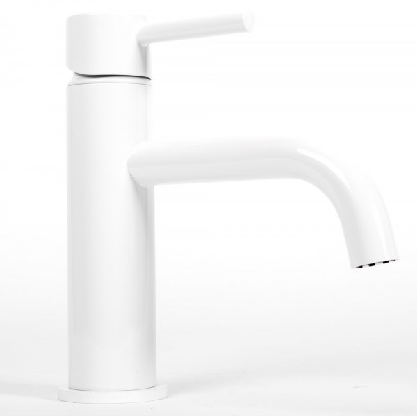 Смеситель для раковины (умывальника) REA LUNGO WHITE белый низкий