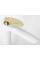 Змішувач для раковини REA ORBIT WHITE GOLD білий/золото низький