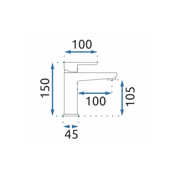 Смеситель для раковины (умывальника) REA ORIX CHROM хром низкий