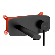 Змішувач для раковини REA OVAL BLACK + BOX чорний прихованого монтажу