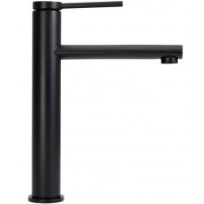 Змішувач для раковини REA OVAL BLACK чорний високий