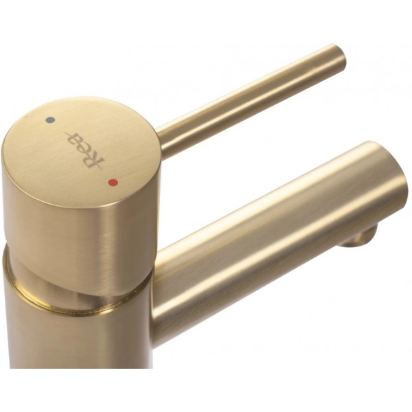 Змішувач для раковини REA TESS BRUSHED GOLD низький
