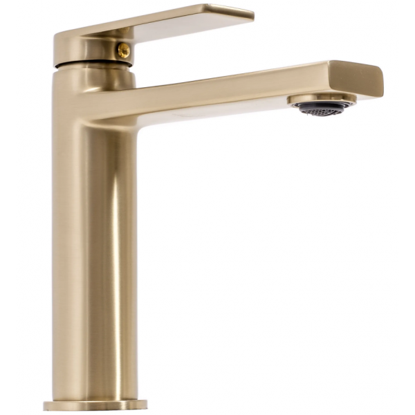 Змішувач для раковини REA VERSO BRUSHED GOLD низький