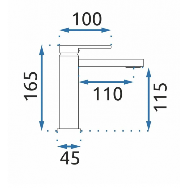 Змішувач для раковини REA VERSO BRUSHED GOLD низький