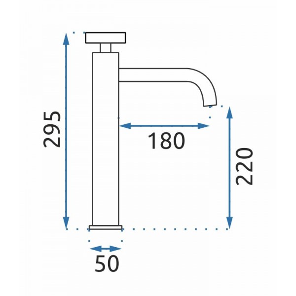 Змішувач для раковини REA VERTIGO BLACK чорний високий
