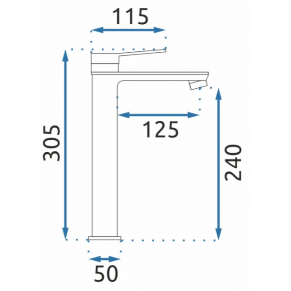 Смеситель для раковины (умывальника) REA VIRAL BLACK ROSE GOLD высокий