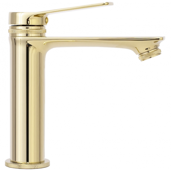 Смеситель для раковины (умывальника) REA VIRAL GOLD LOW золотой низкий