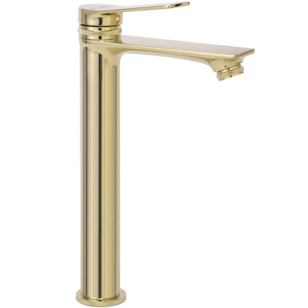 Змішувач для раковини REA VIRAL GOLD золотий високий