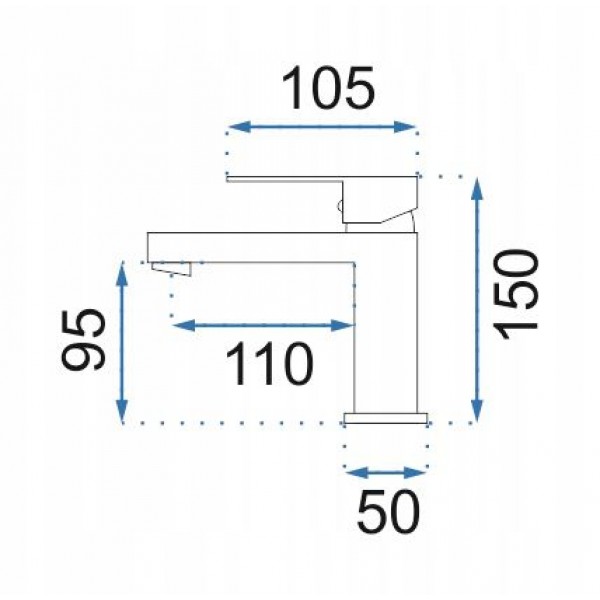 Змішувач для раковини RЕА FENIX LOW BLACK чорний низький