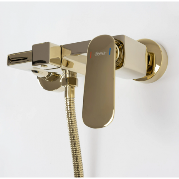 Змішувач для ванни REA BERG GOLD золотий настінний