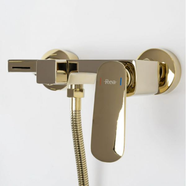 Змішувач для ванни REA BERG GOLD золотий настінний