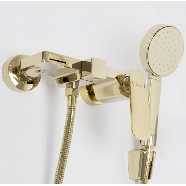 Змішувач для ванни REA BERG GOLD золотий настінний