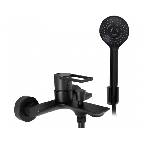Смеситель для ванны REA FLIP BLACK черный настенный