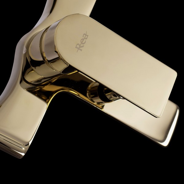 Змішувач для ванни REA MAYSON GOLD золотий настінний