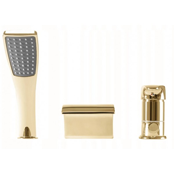 Змішувач для ванни REA RIVEN GOLD золотий на борт ванни