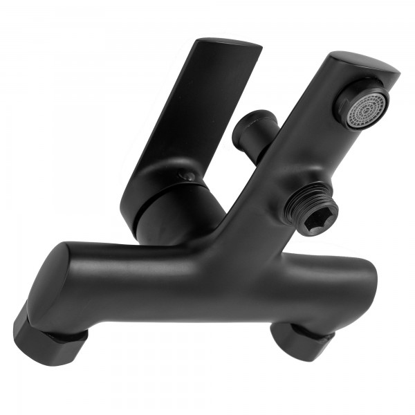 Змішувач для ванни та душу REA BUZZ BLACK чорний настінний