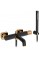 Смеситель для ванны и душа REA SALTO BLACK / ROSE GOLD черный/розовое золото настенный