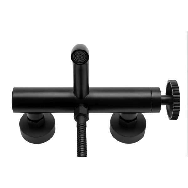 Змішувач для ванни та душу REA VERTIGO BLACK MAT чорний настінний