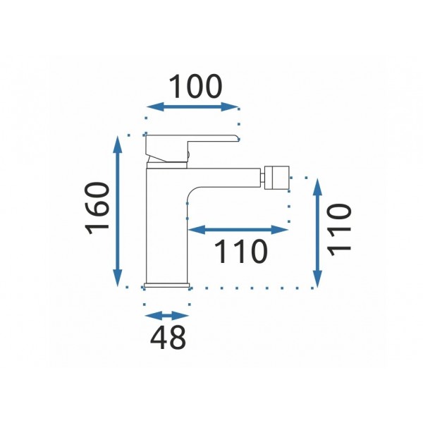 Змішувач для біде REA BLOOM WHITE GOLD білий/золото
