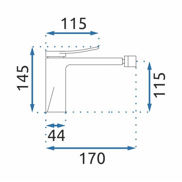 Змішувач для біде REA SOUL BLACK чорний