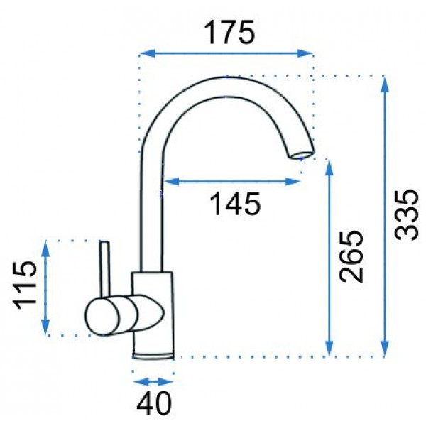 Смеситель для кухни REA TALISA BLACK черный