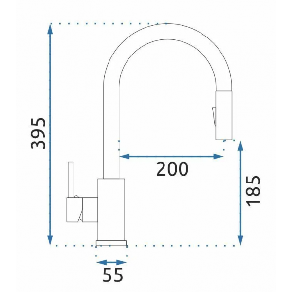Змішувач для кухні REA FRESH BRUSHED GOLD золотий матовий